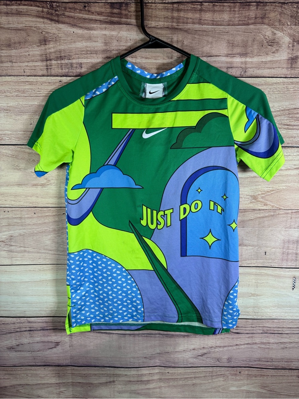 Nike Kids' Green & Blue 'Just Do It' Graphic Tee